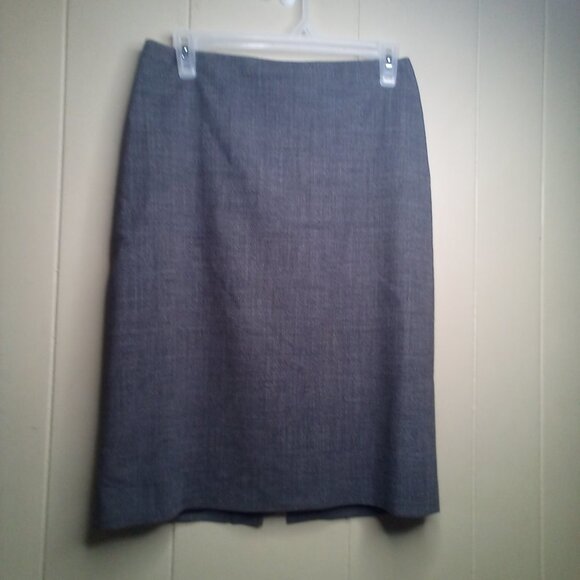 Jenne Maag Skirt S Career Straight Wool Blend Gray - Picture 1 of 13